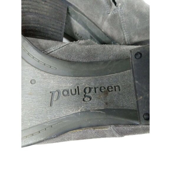 Paul Green Delgado Womens Gray Suede Block Heel Ankle Boots Booties US 8 Fits 9 - Picture 8 of 10
